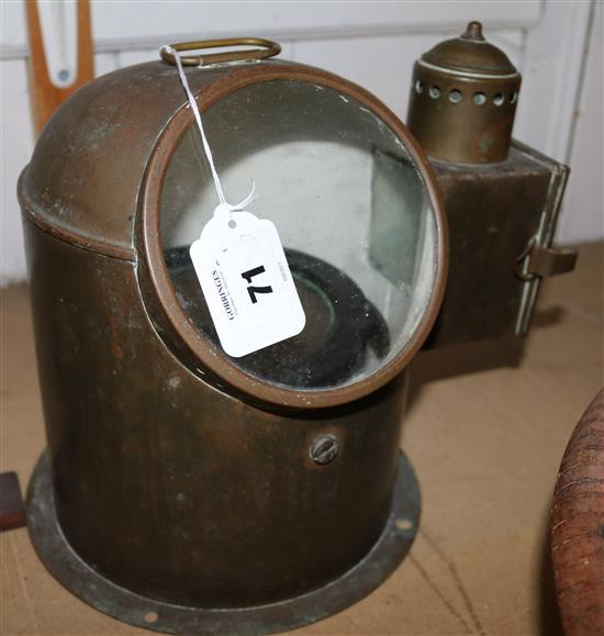 Brass ships binnacle compass